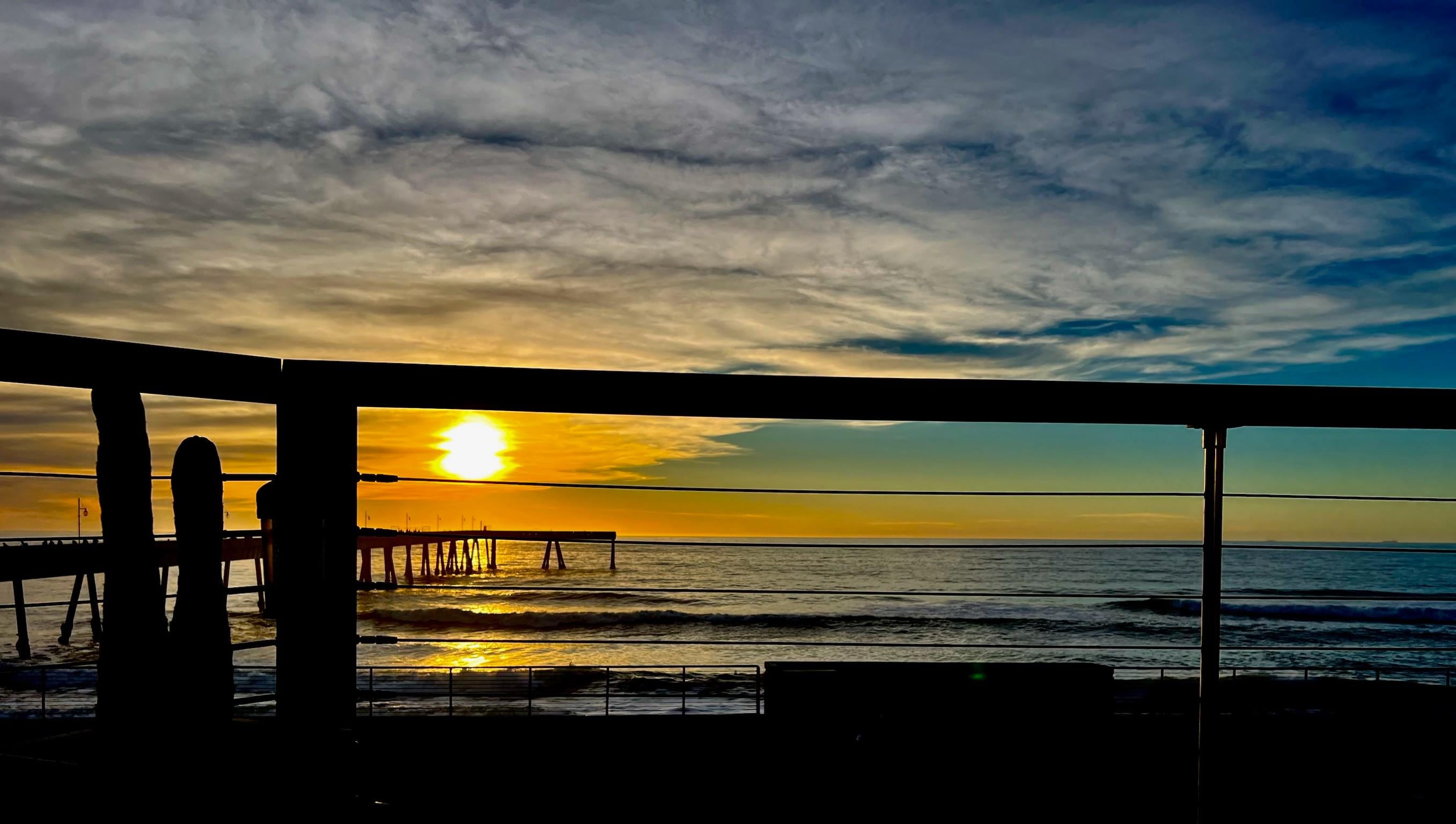 View of sunset from the balcony