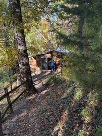 Stairway going to cabin