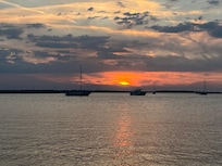 Sunset at the Marina at the end of Atlantic near Salty Pelican
