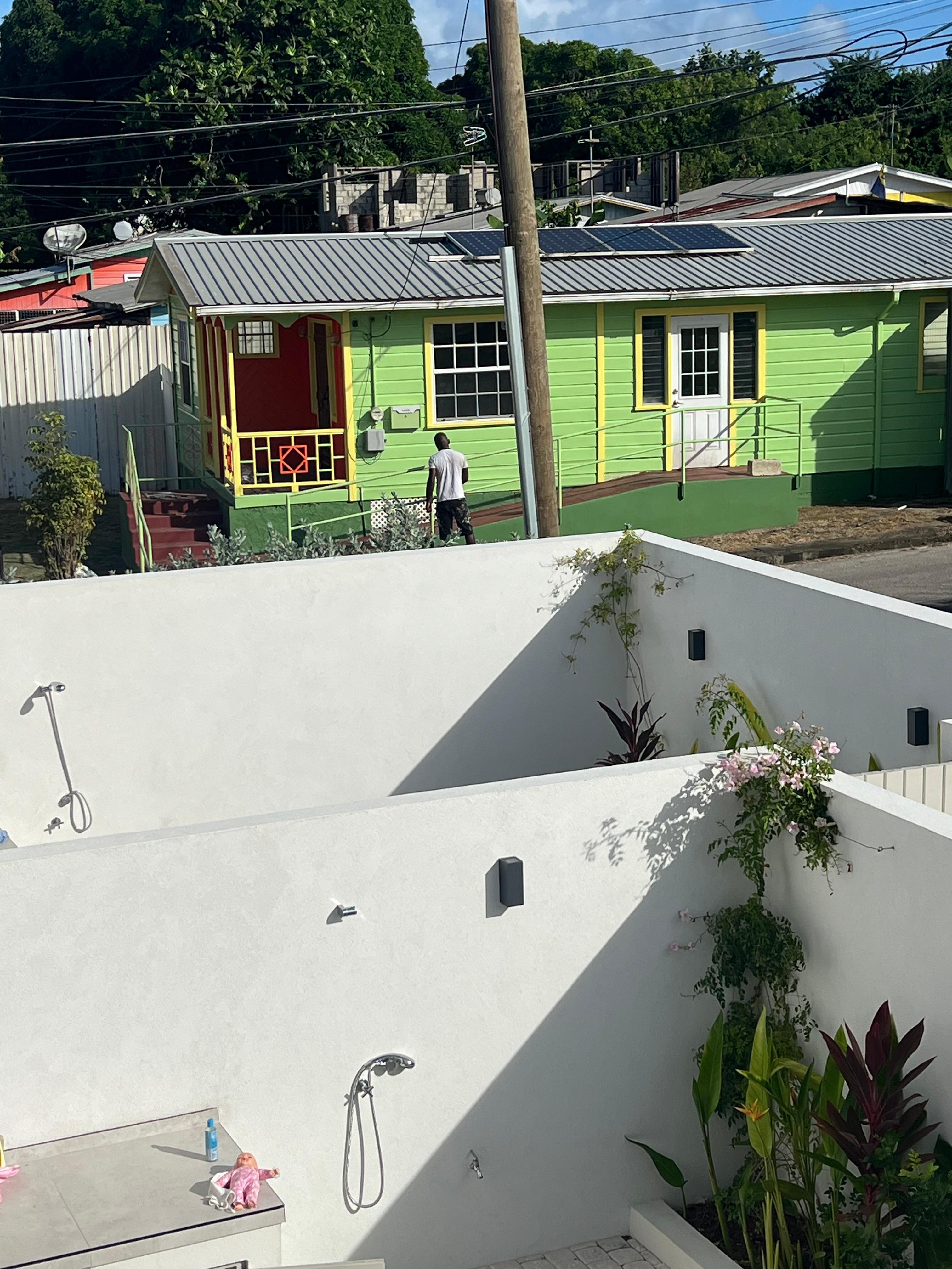 The neighbours and the view from the master bedroom window is on to a unkept space I assume waiting developments. Not a great problem 