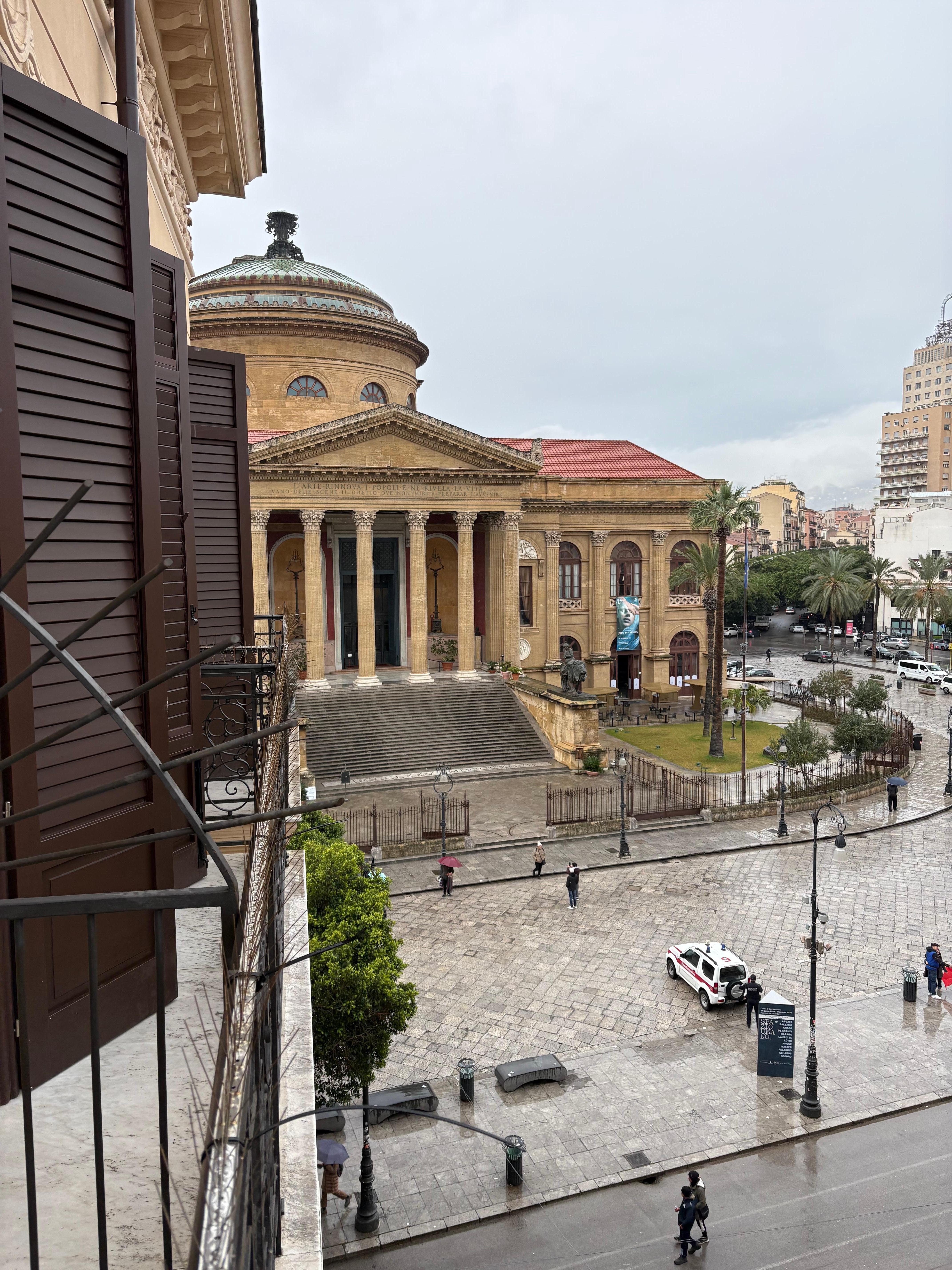 View from our room. Definitely ask for a room with a view!