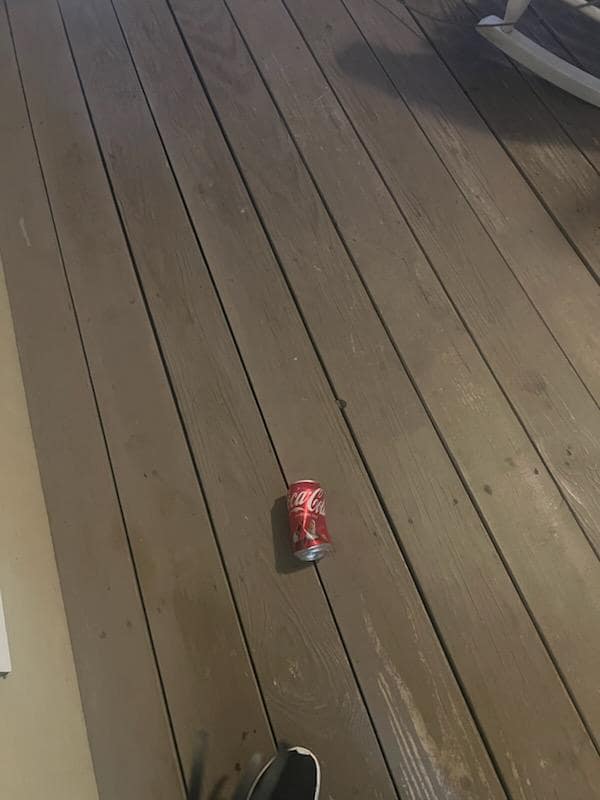 Trash on the deck when arrived 