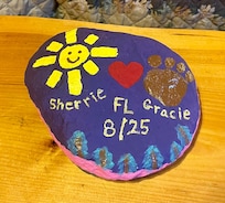 Our addition to the rock garden.