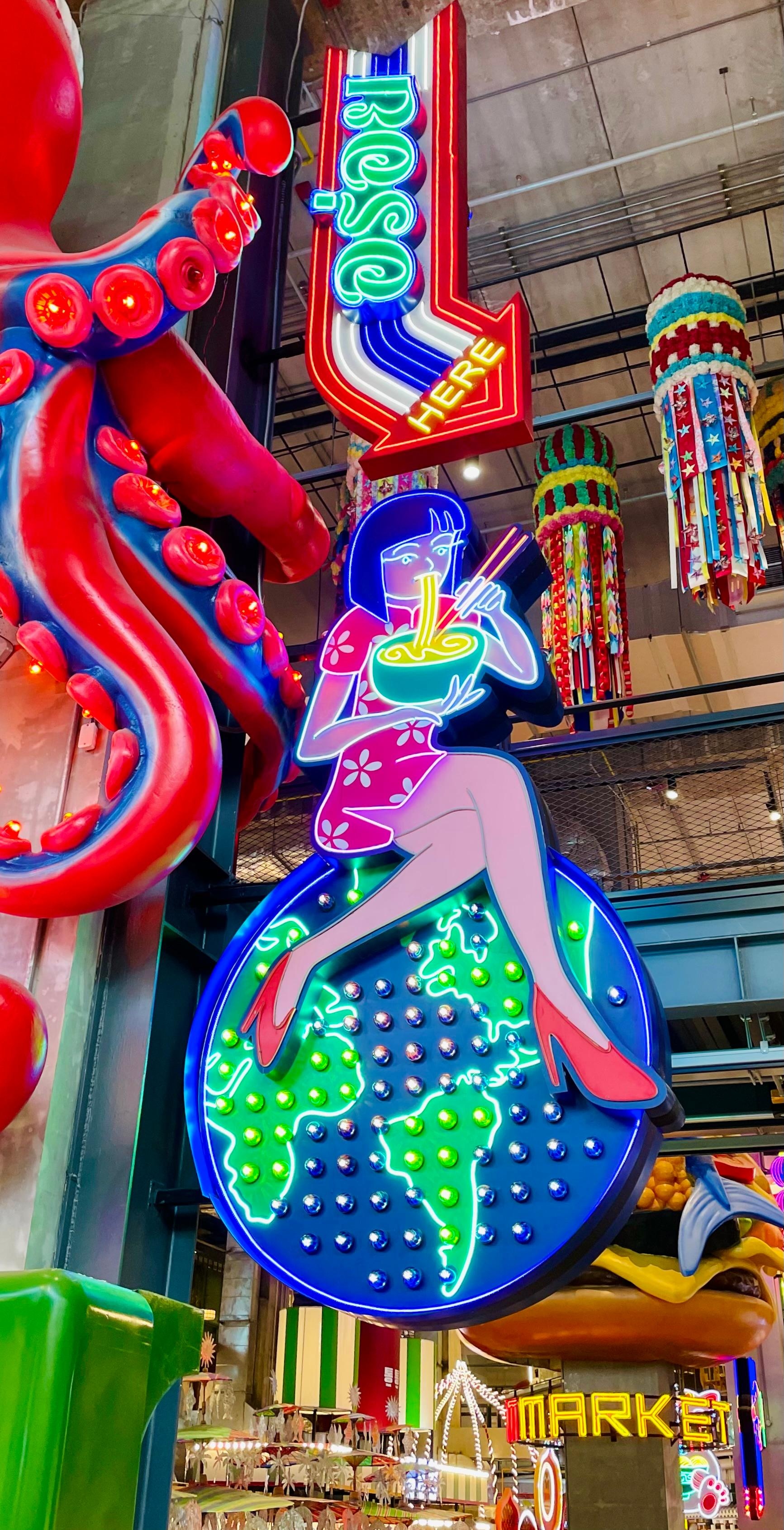 inside the EmSphere food court