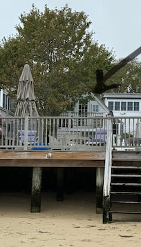 Great beach access and just listen to the waves at high tide.