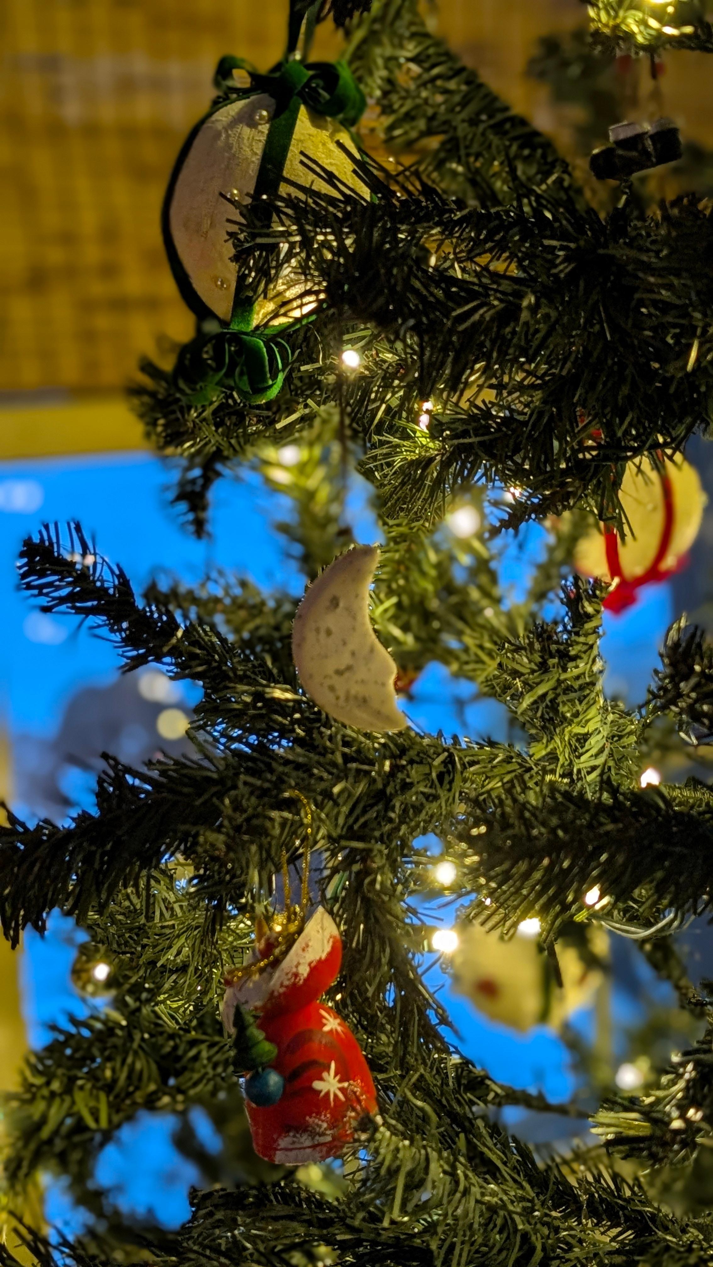 A Christmas tree was provided by our host. It came in handy when a special gift was opened to reveal a meaningful, hand-made ornament.