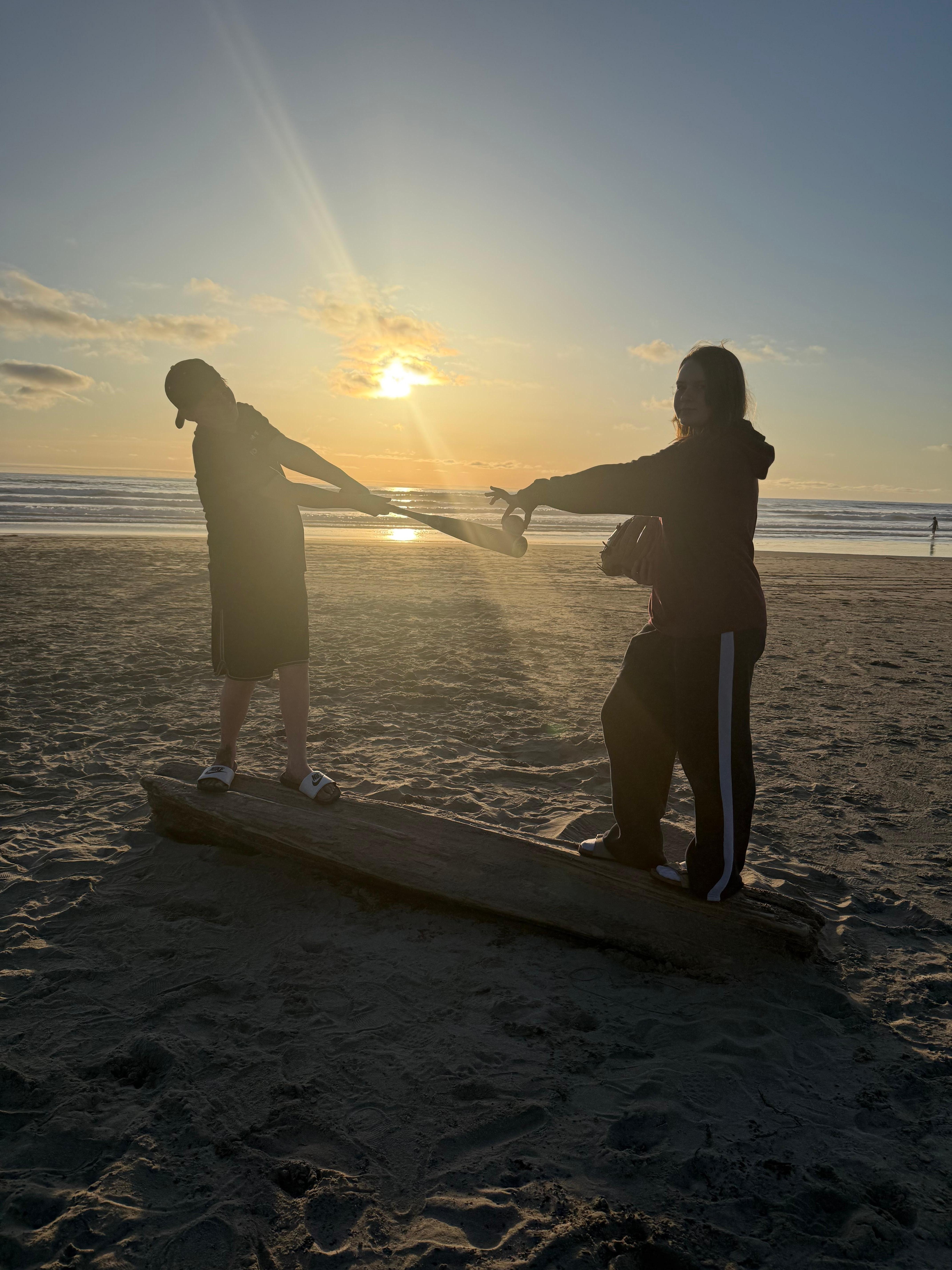 We played baseball and ran along the beach, wrote in the sand and even got wet.