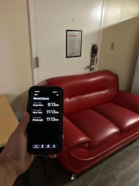 Apartment door would not stay lock. The door automatically unlock without use of key code. A turn of knob & door would open.