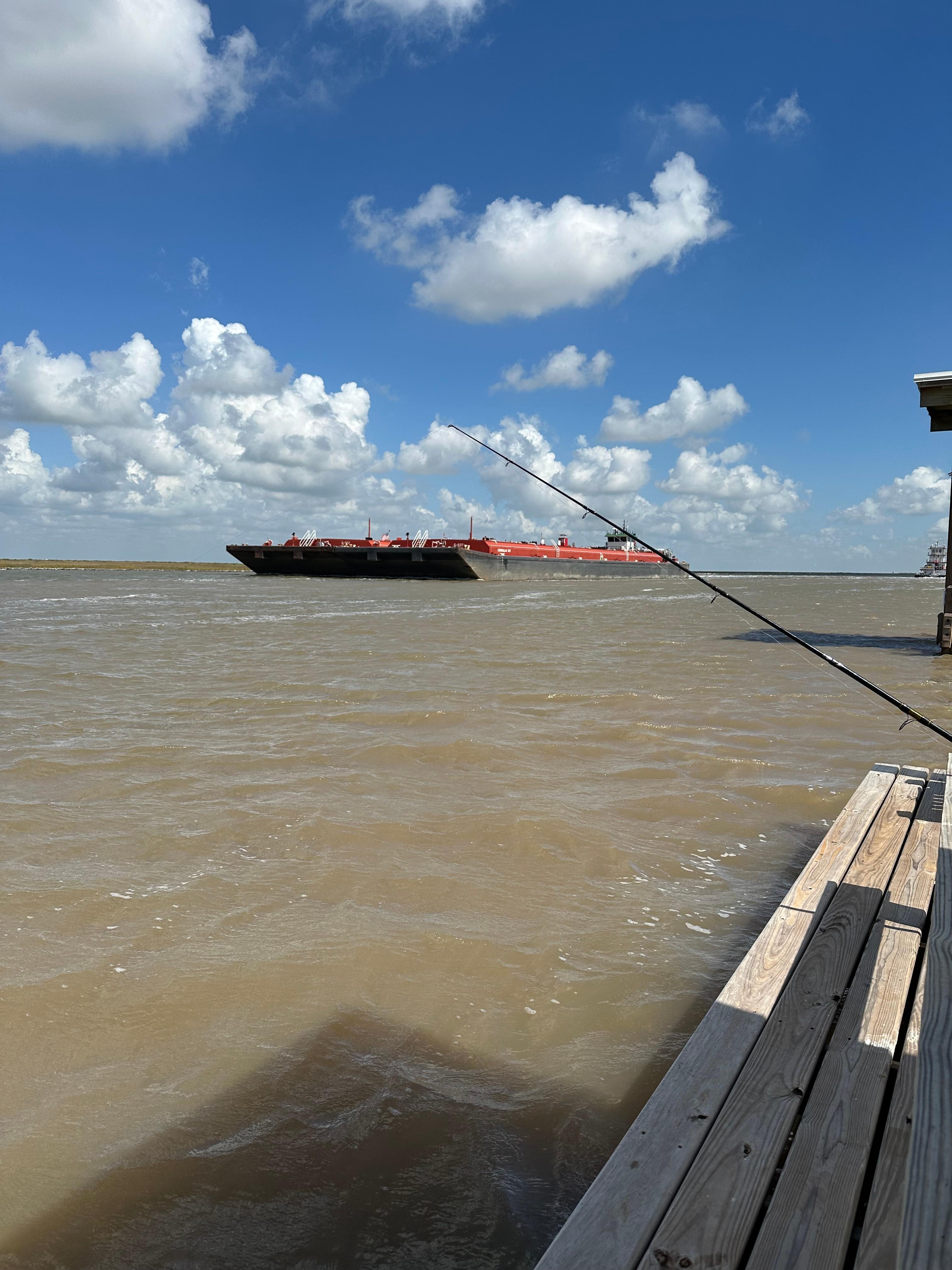 Fishing the Intercostal Waterway from dock