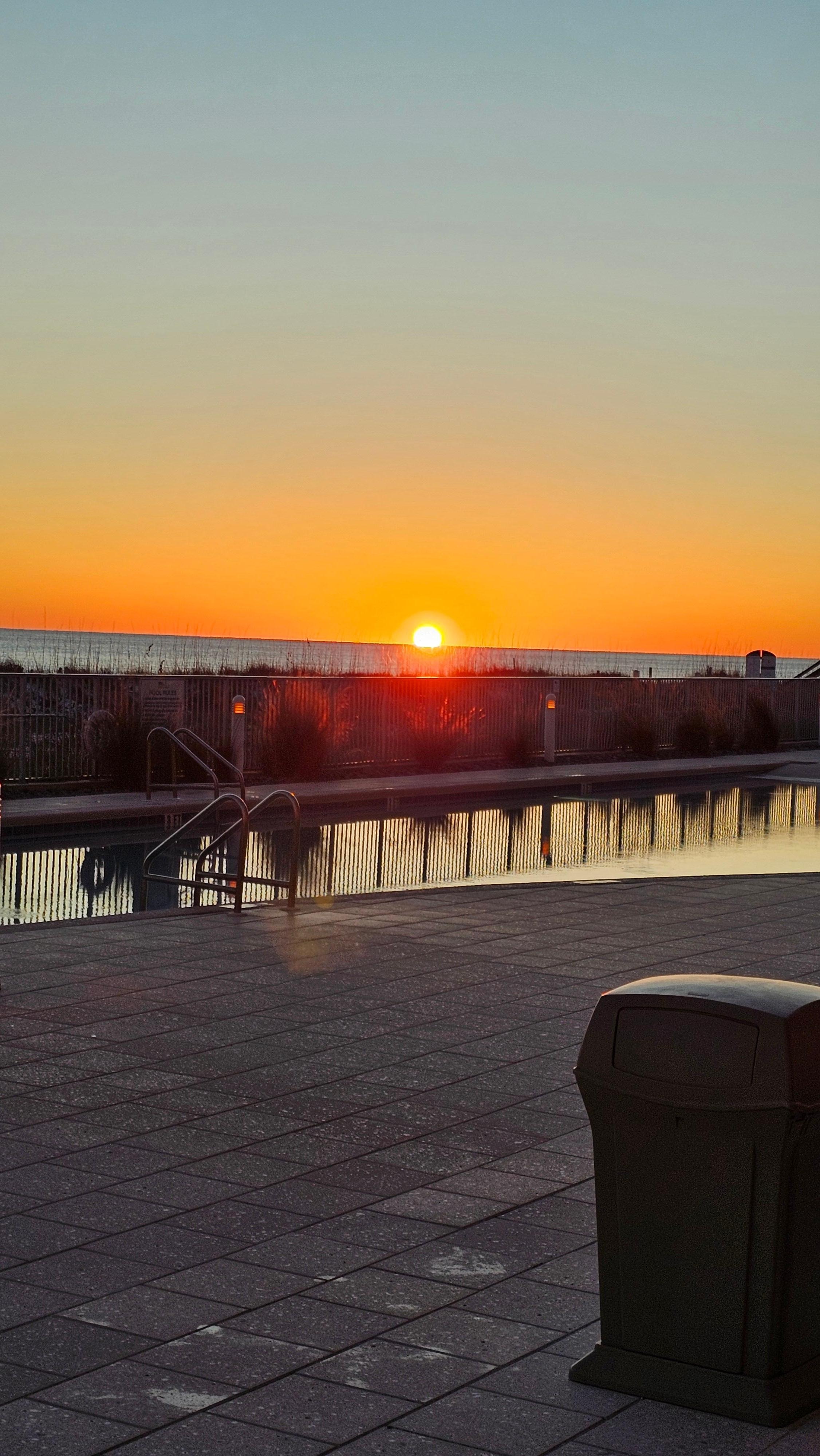 This was the sunset every night from our condo.