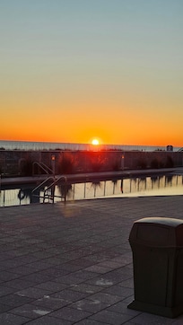 This was the sunset every night from our condo.