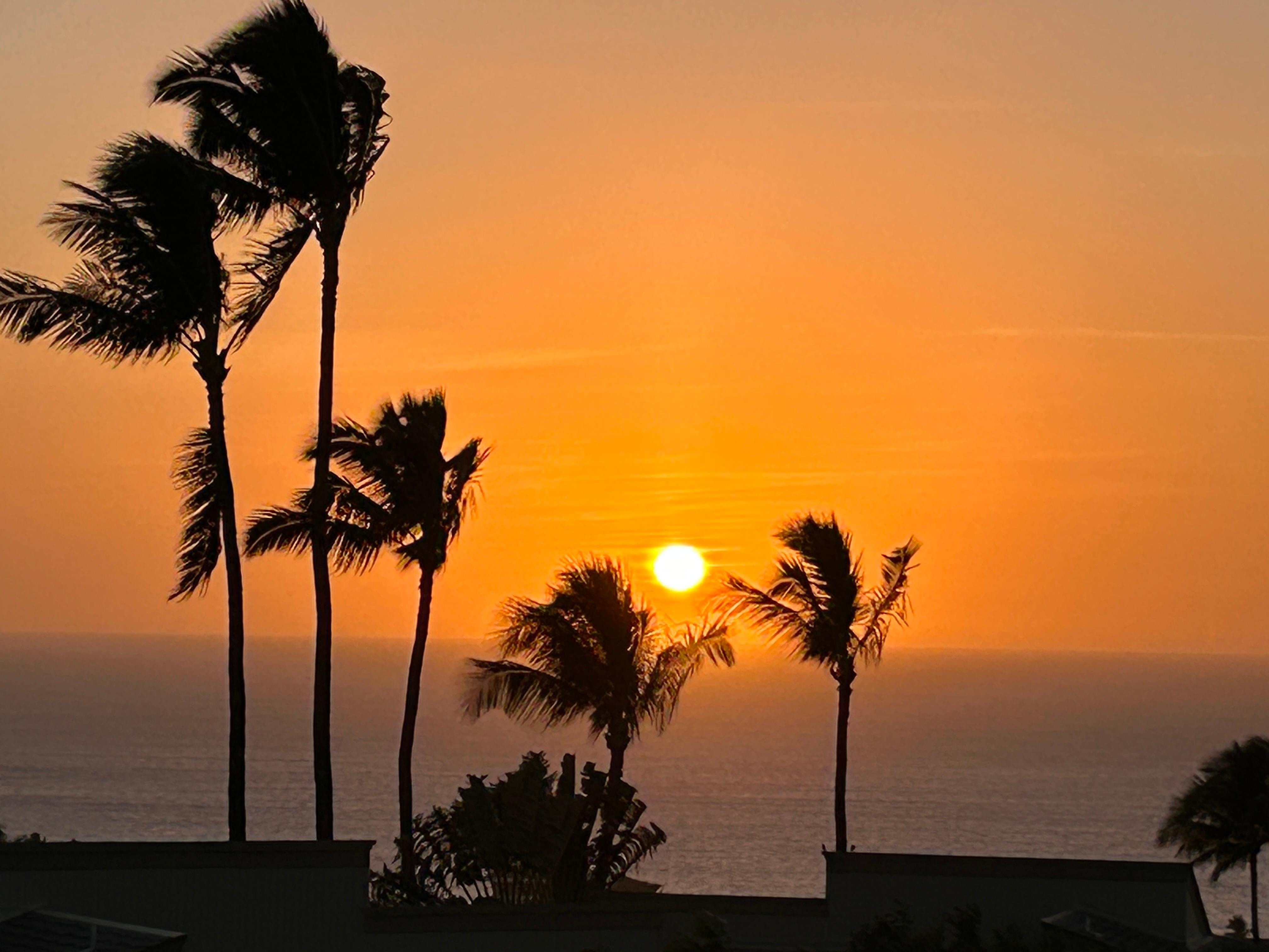 sunset from the lanai