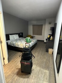 Small but spacious! King-sized bed.