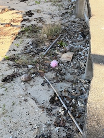 Bottles and junk everywhere.