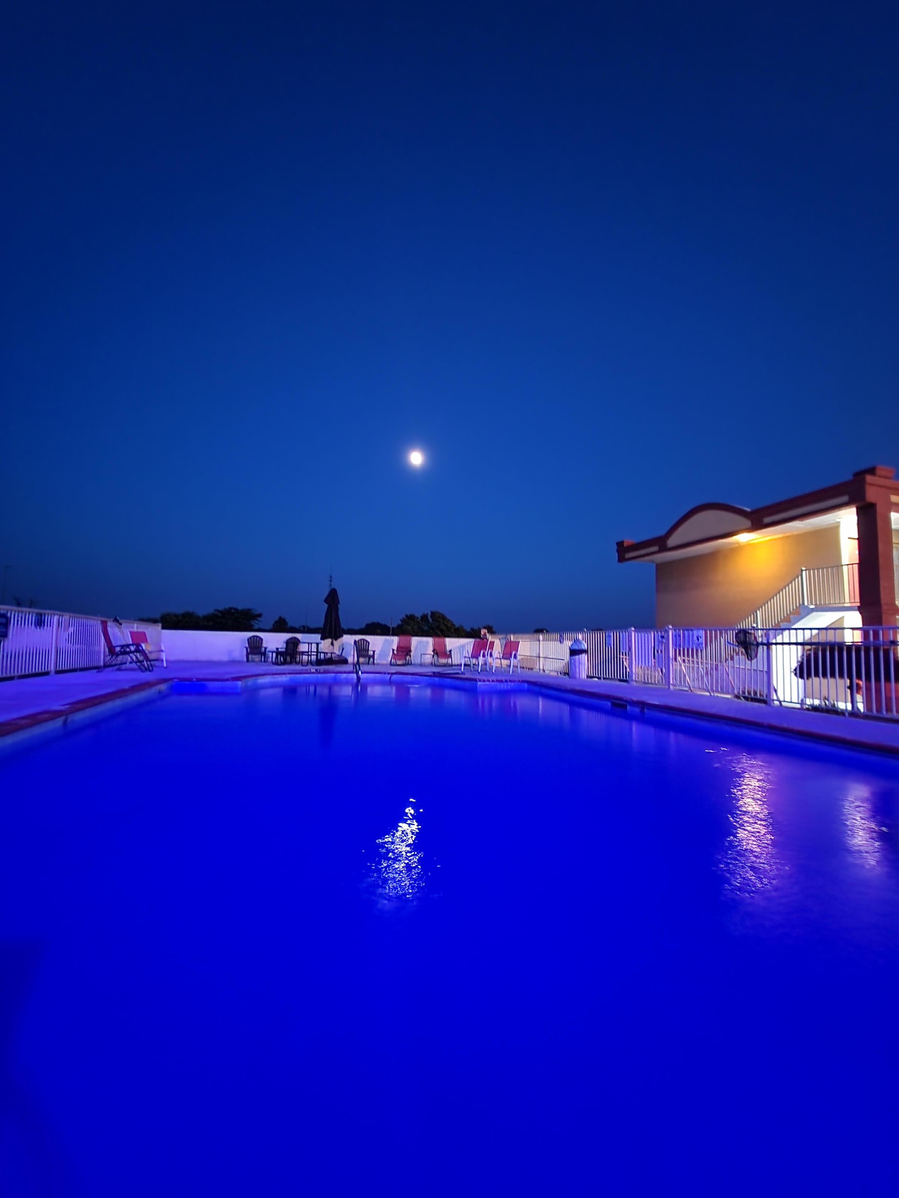 The pool on a June evening