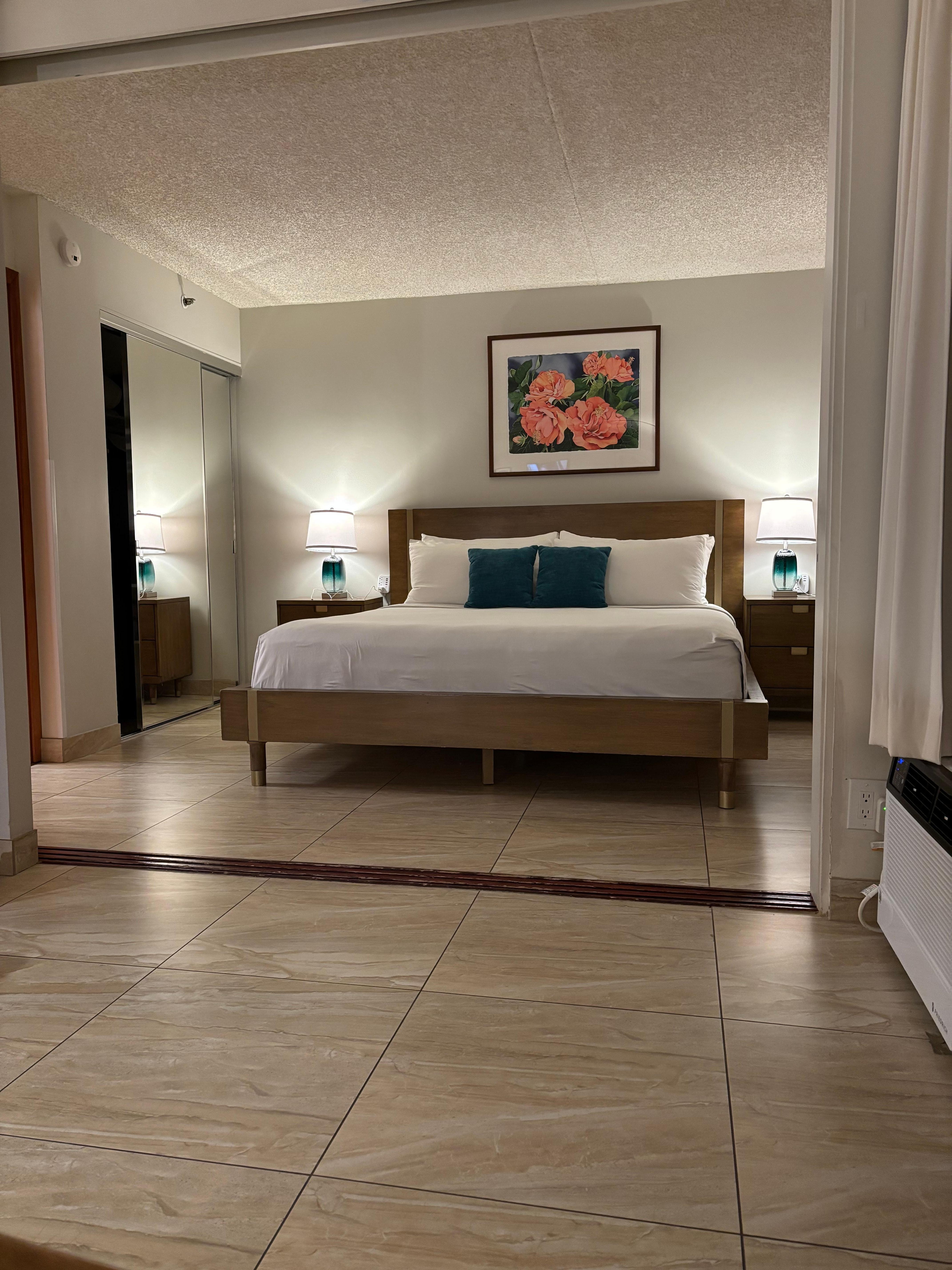 キングサイズのベッド