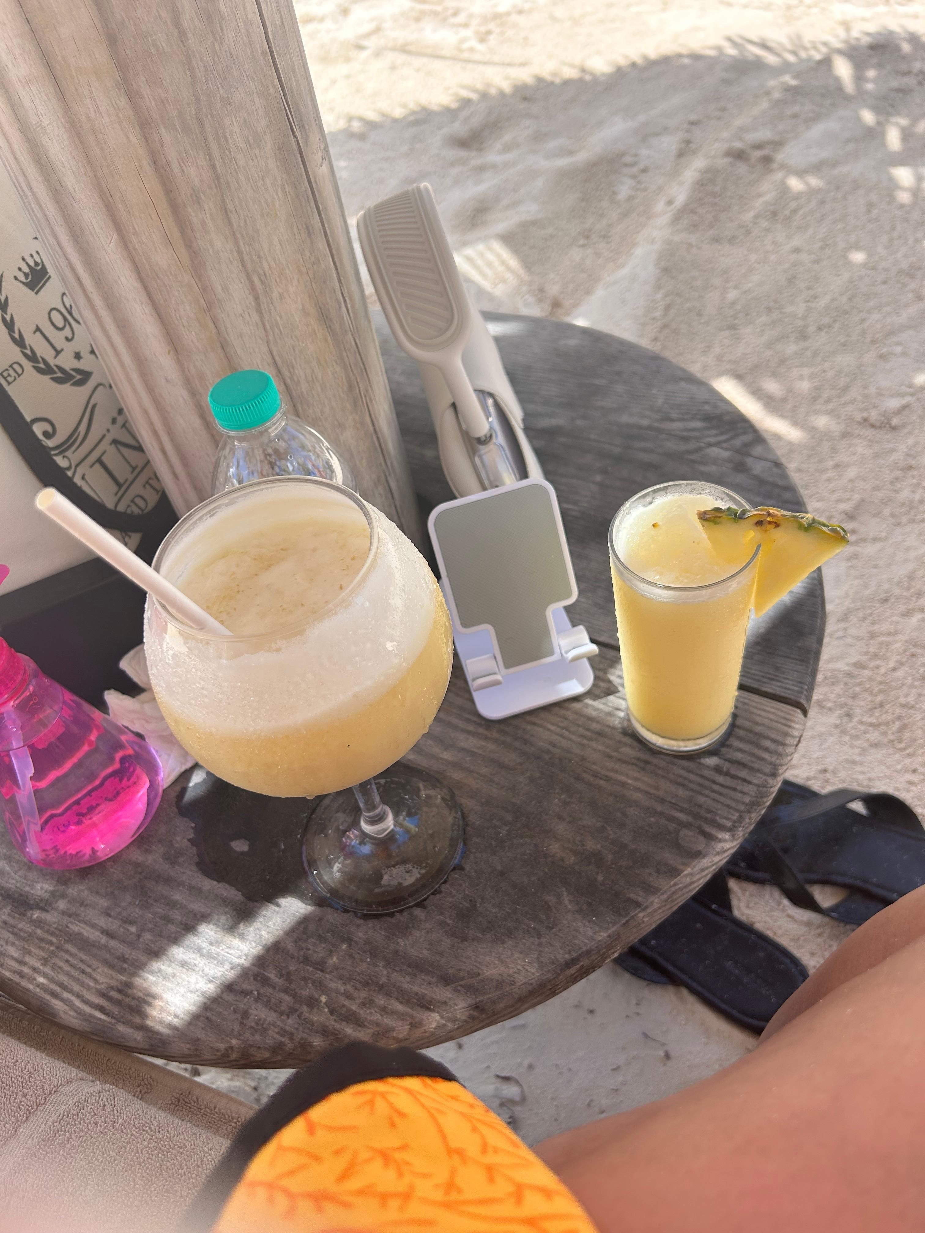 Relaxing at the beach. 