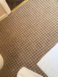 Creepy dirty tile floor