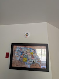 Missing smoke detector. Wish I would have taken pictures of the stains and torn bed sheets!