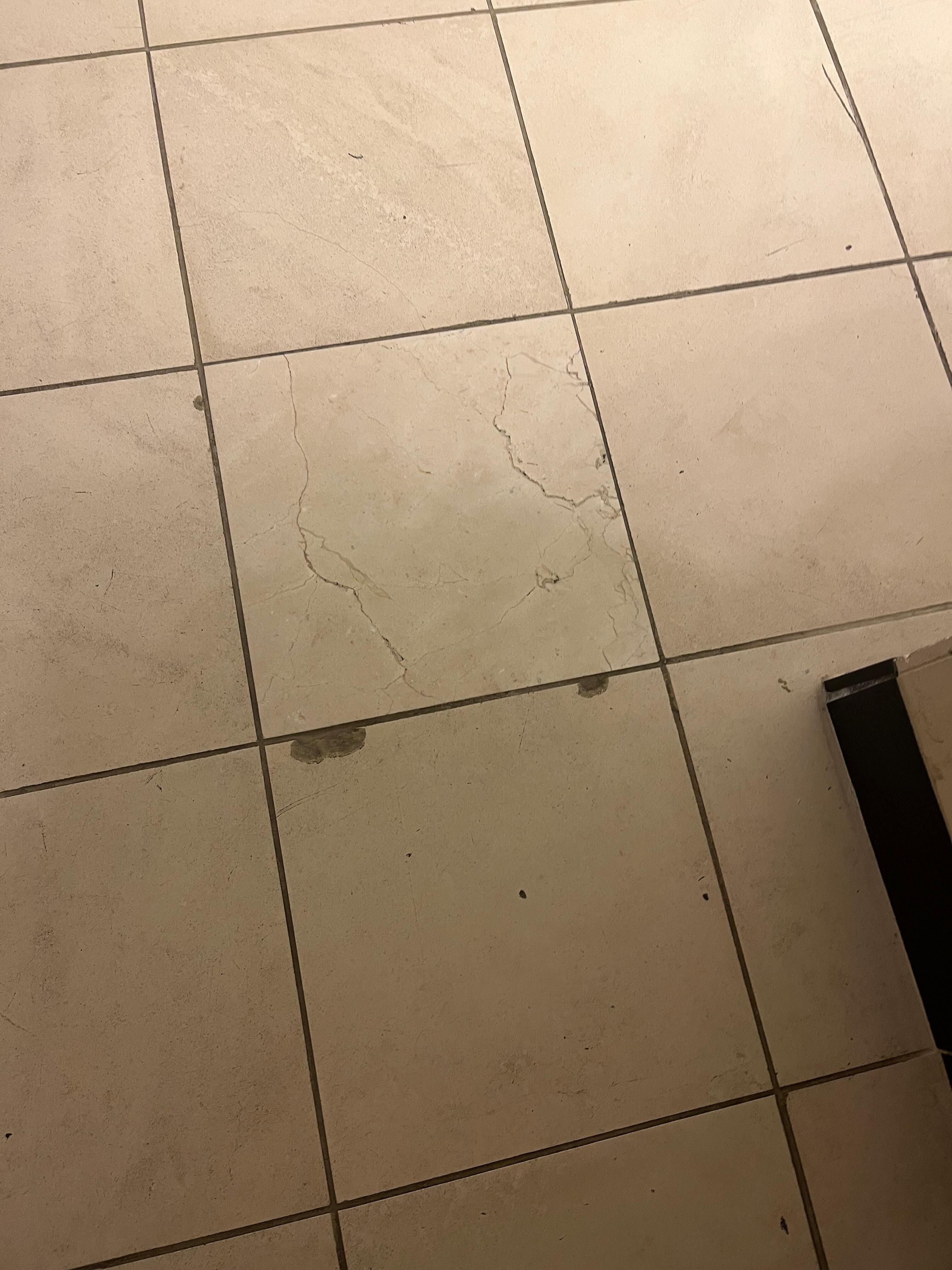 Chipped tiles everywhere