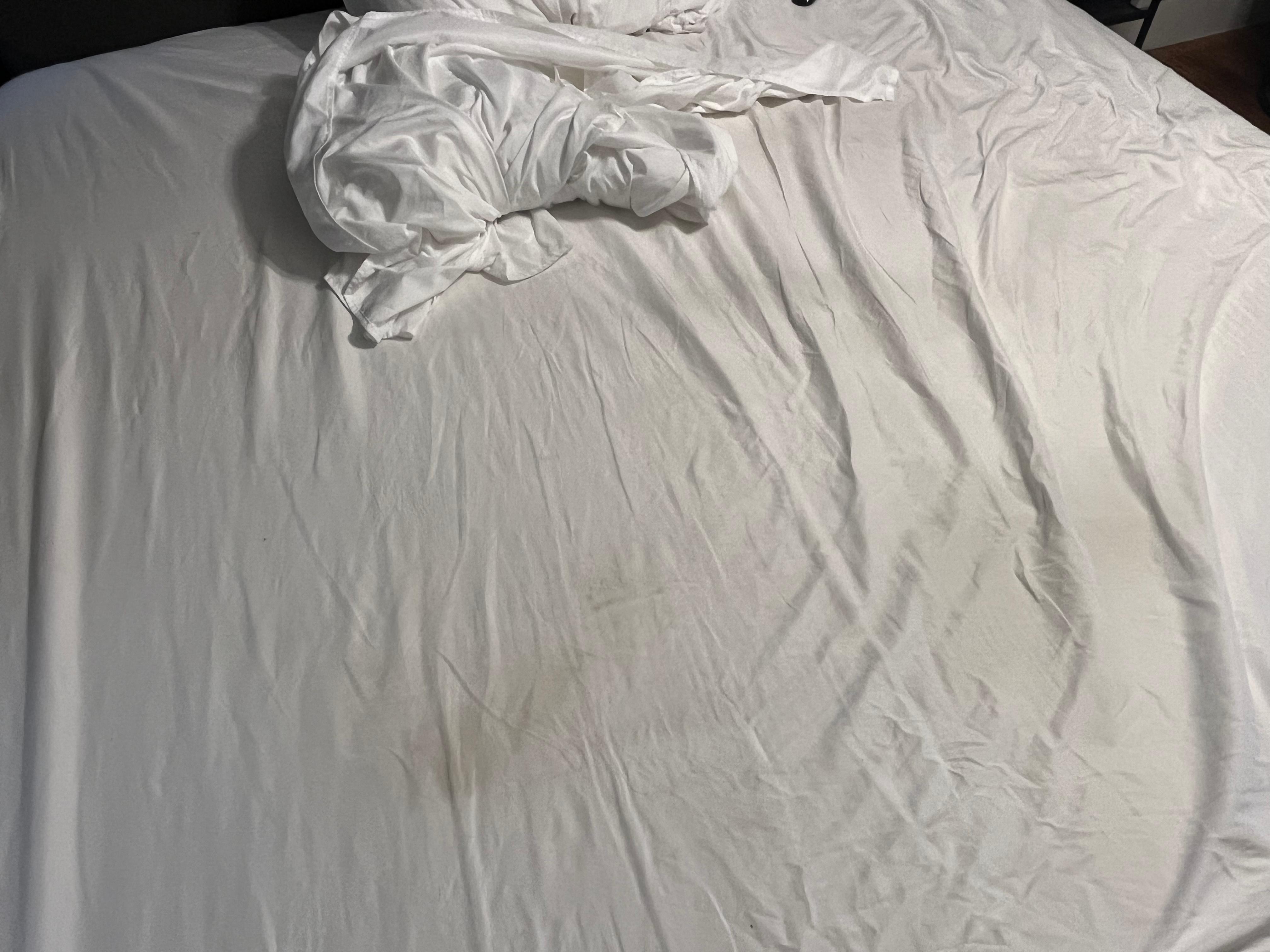 Bed sheets upon arrival 