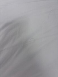 hair embedded in the comforter