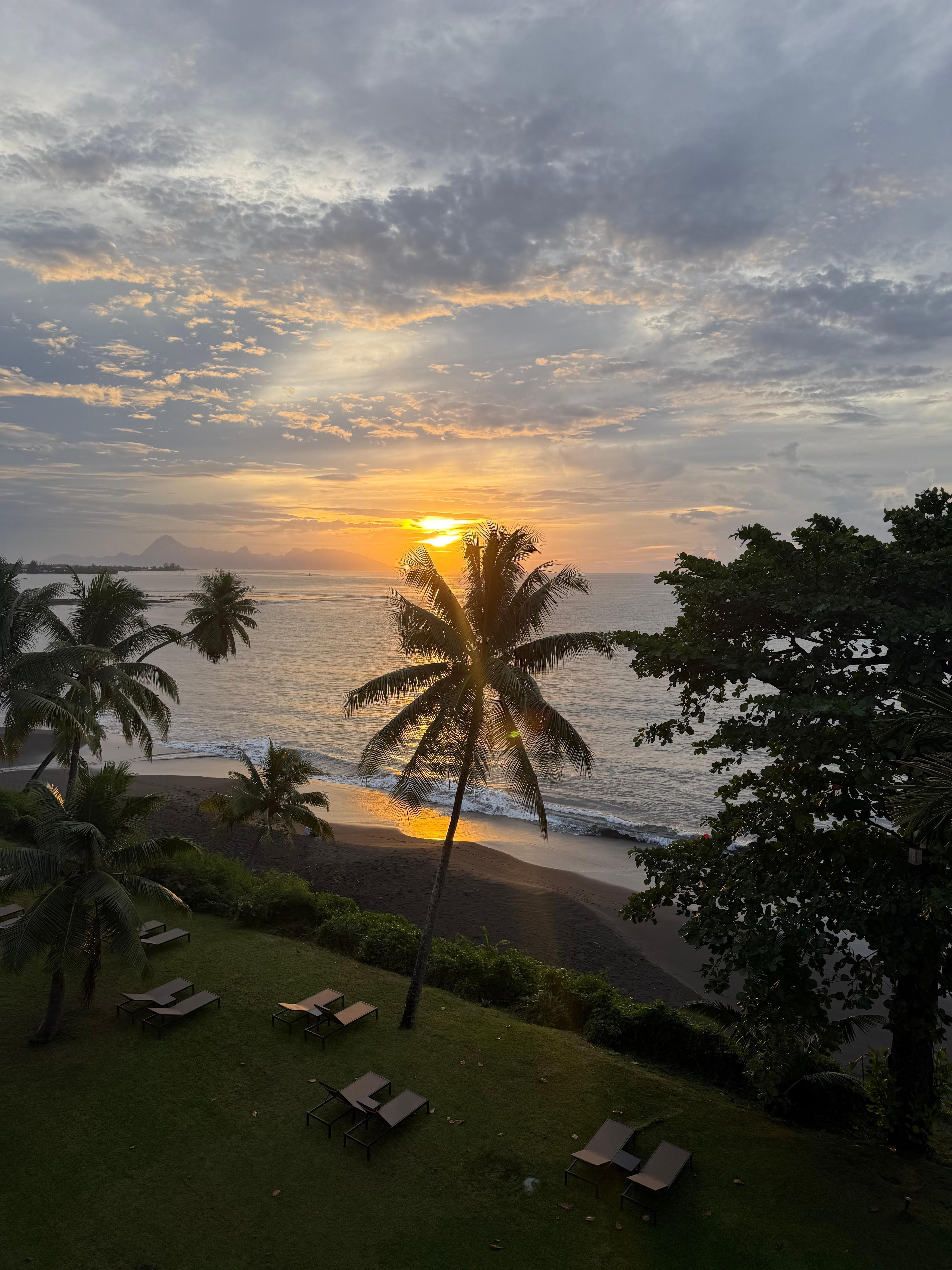 Sunrise from the balcony was beautiful. 