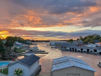 Sunset view from the upstairs deck