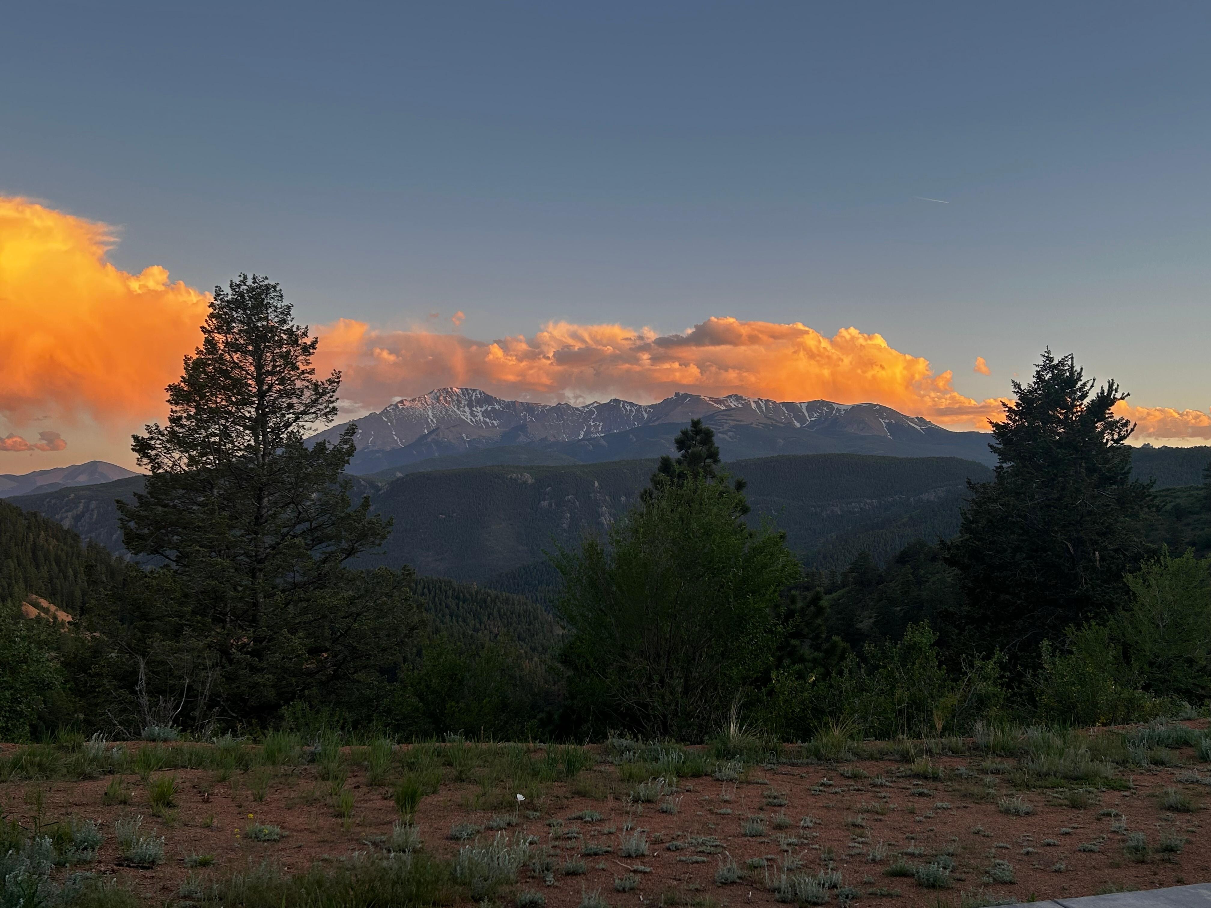 View of Pikes Peak from the porch. 