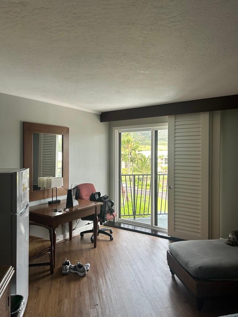 The sliding door panels were the only thing to block the light out, let a lot of light in. 