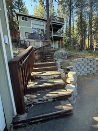 Stairs up to the house, not counting many stairs inside house to get to main room