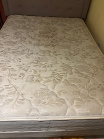 Zoom in to this well worn mattress and know it was only a sheet between me and it