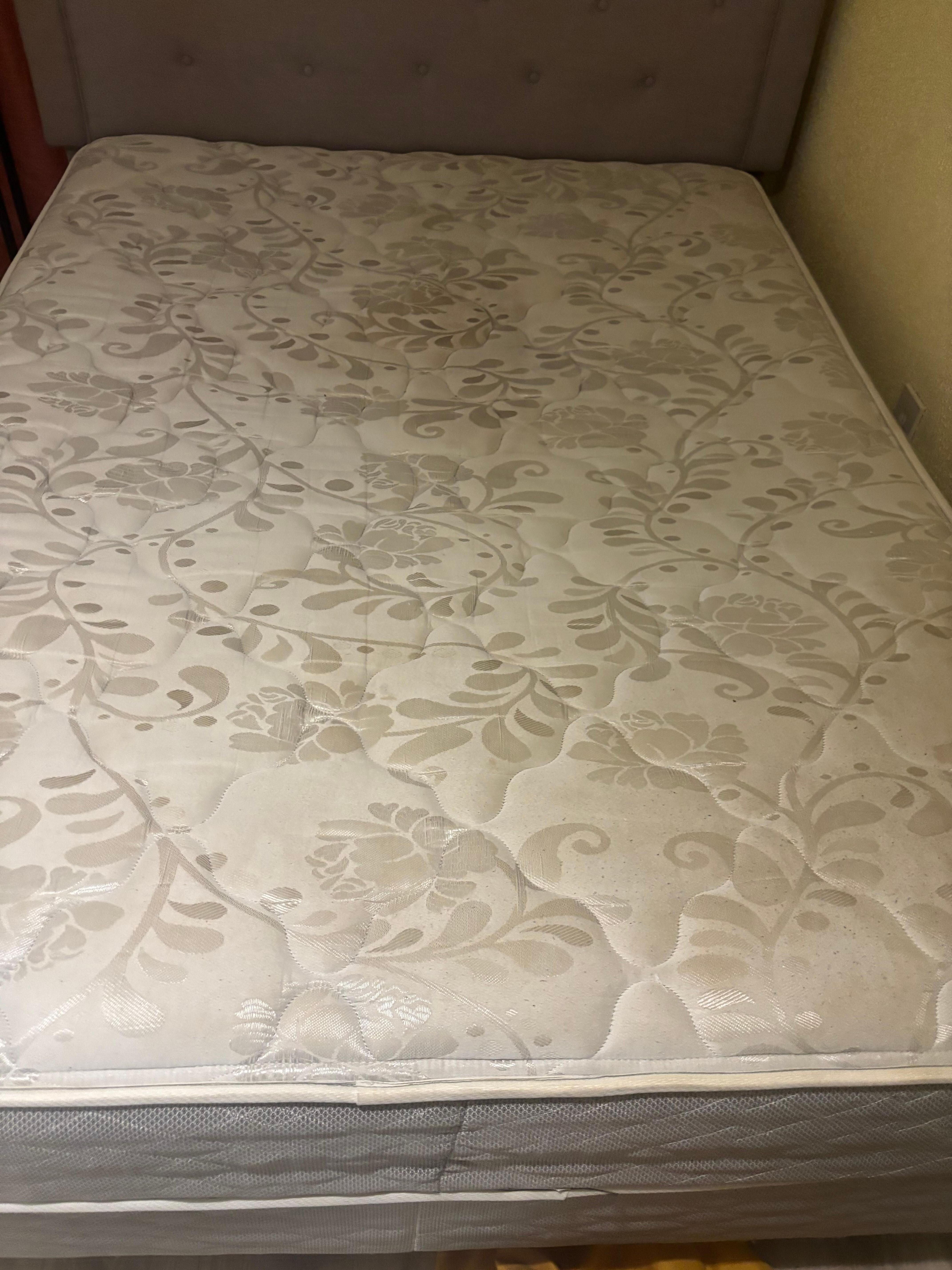 Zoom in to this well worn mattress and know it was only a sheet between me and it