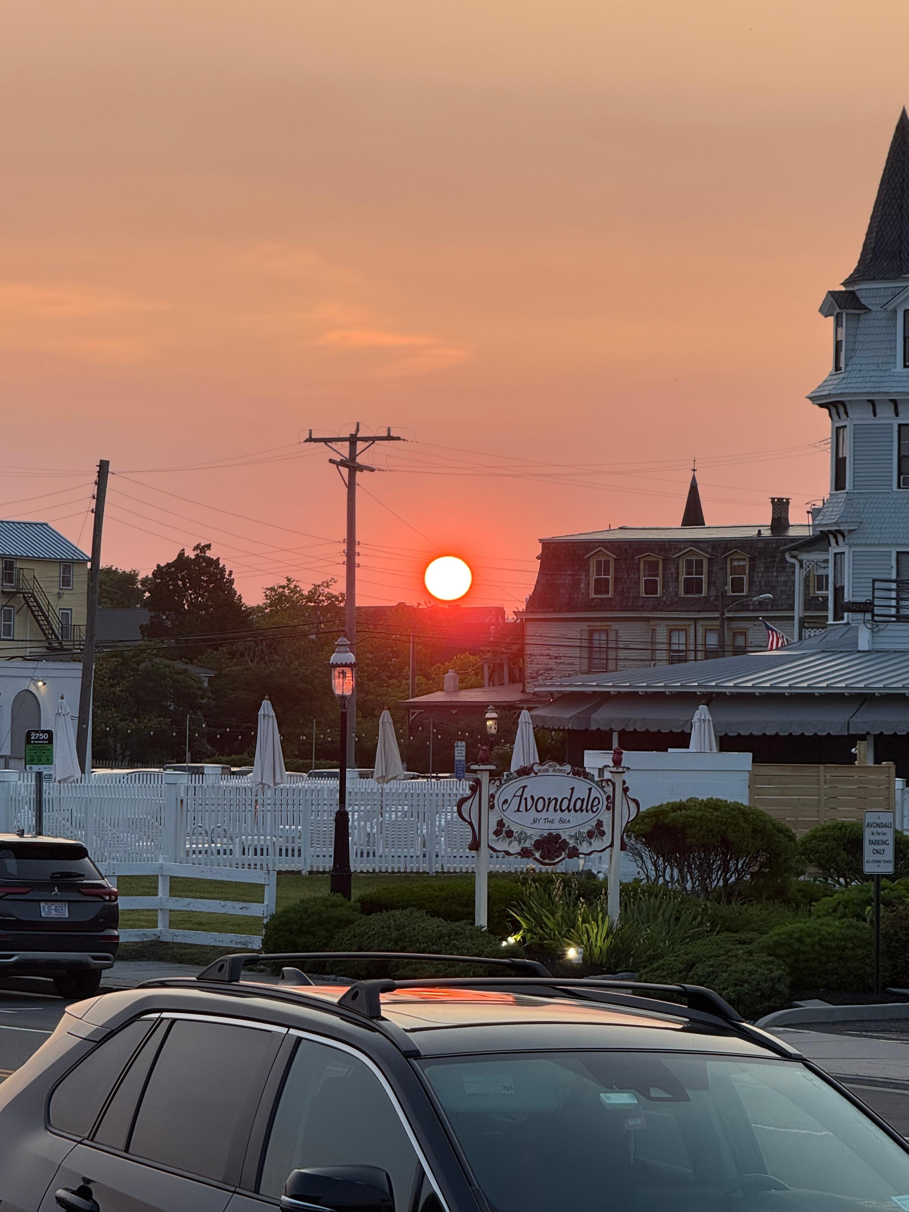 From a walk on the promenade at sunset. 