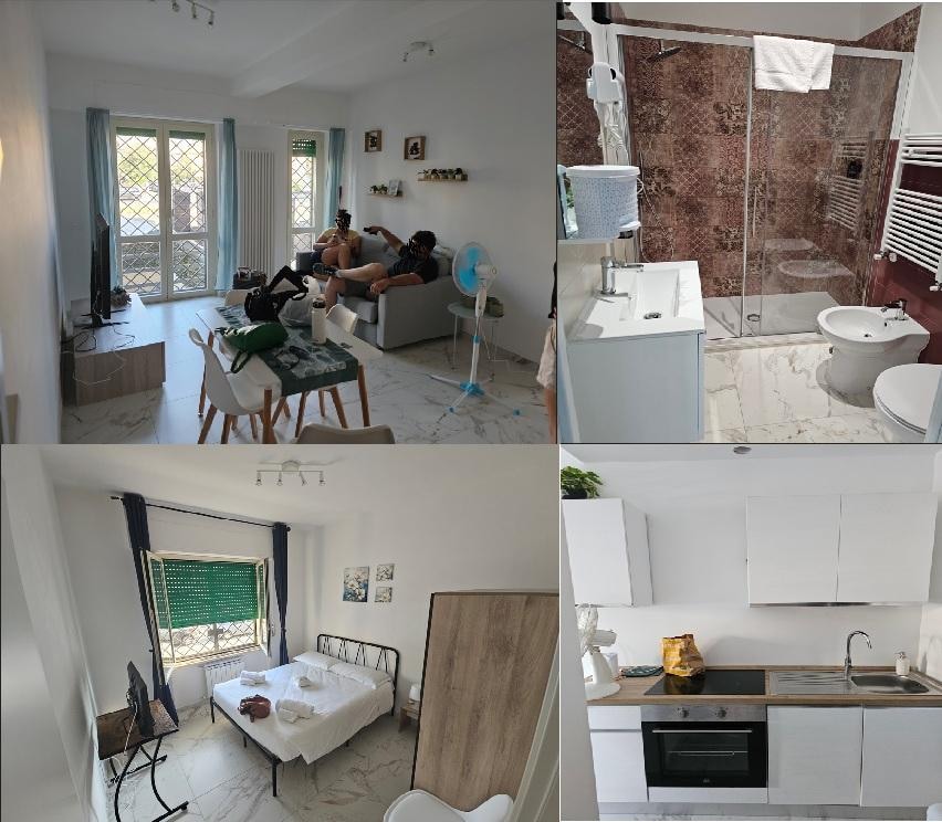 Living room, kitchen, hall bathroom, bedroom