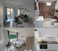 Living room, kitchen, hall bathroom, bedroom