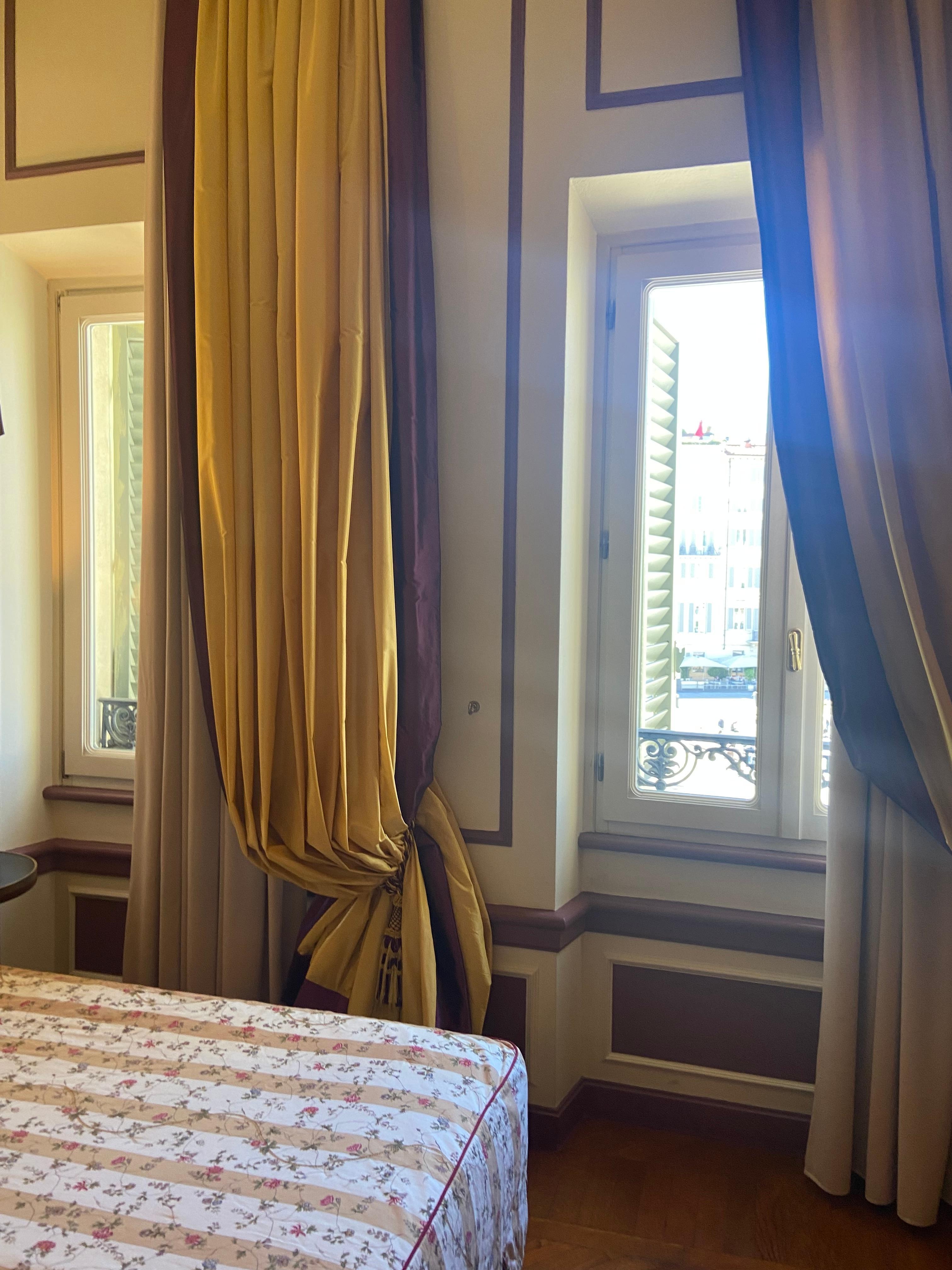 View of the windows in the room