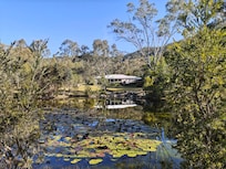 Lake towards house