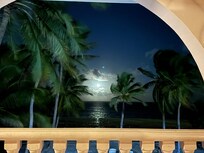 Rising moon from the upper patio