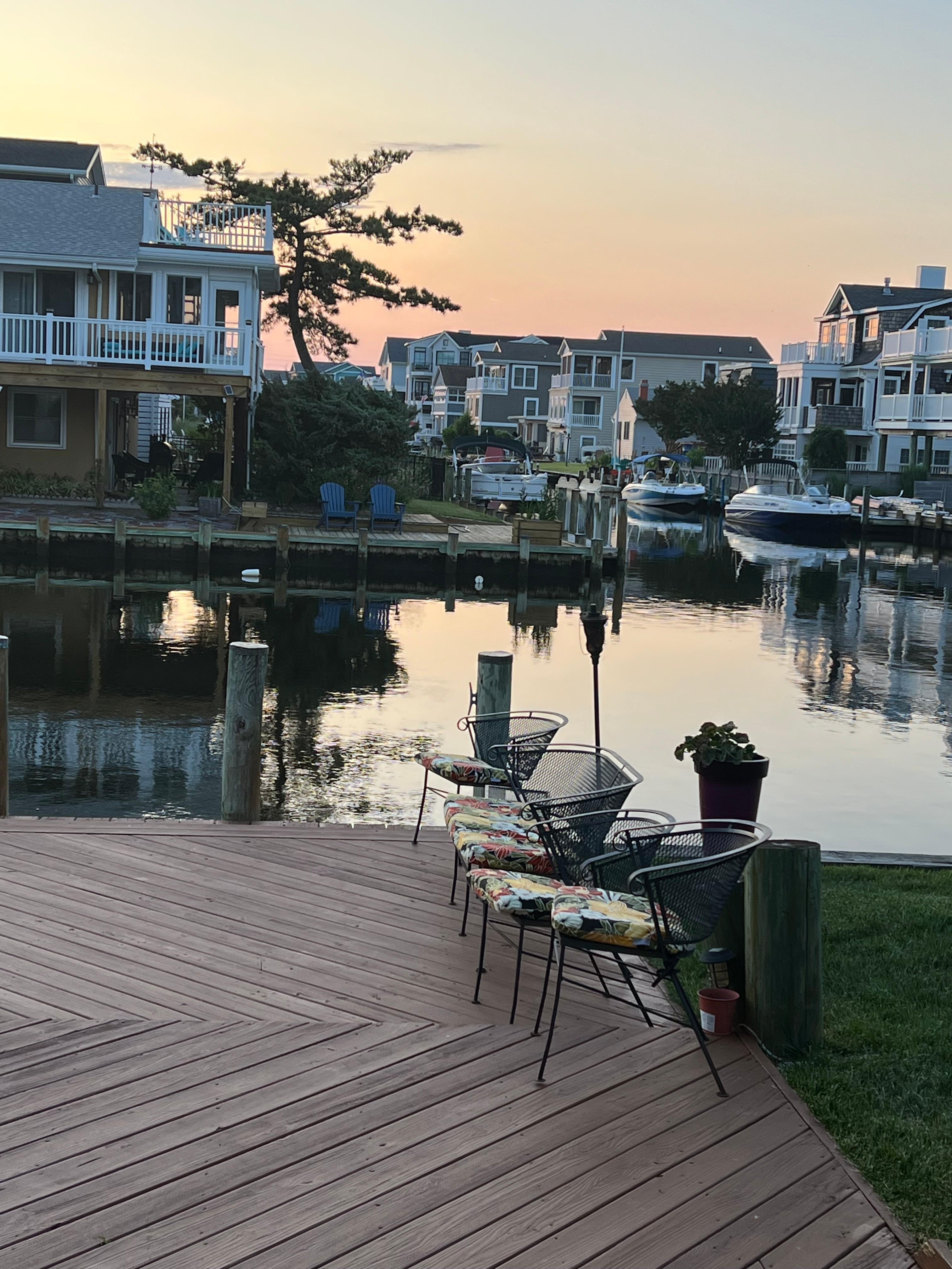 Sunrise over the canal our first morning