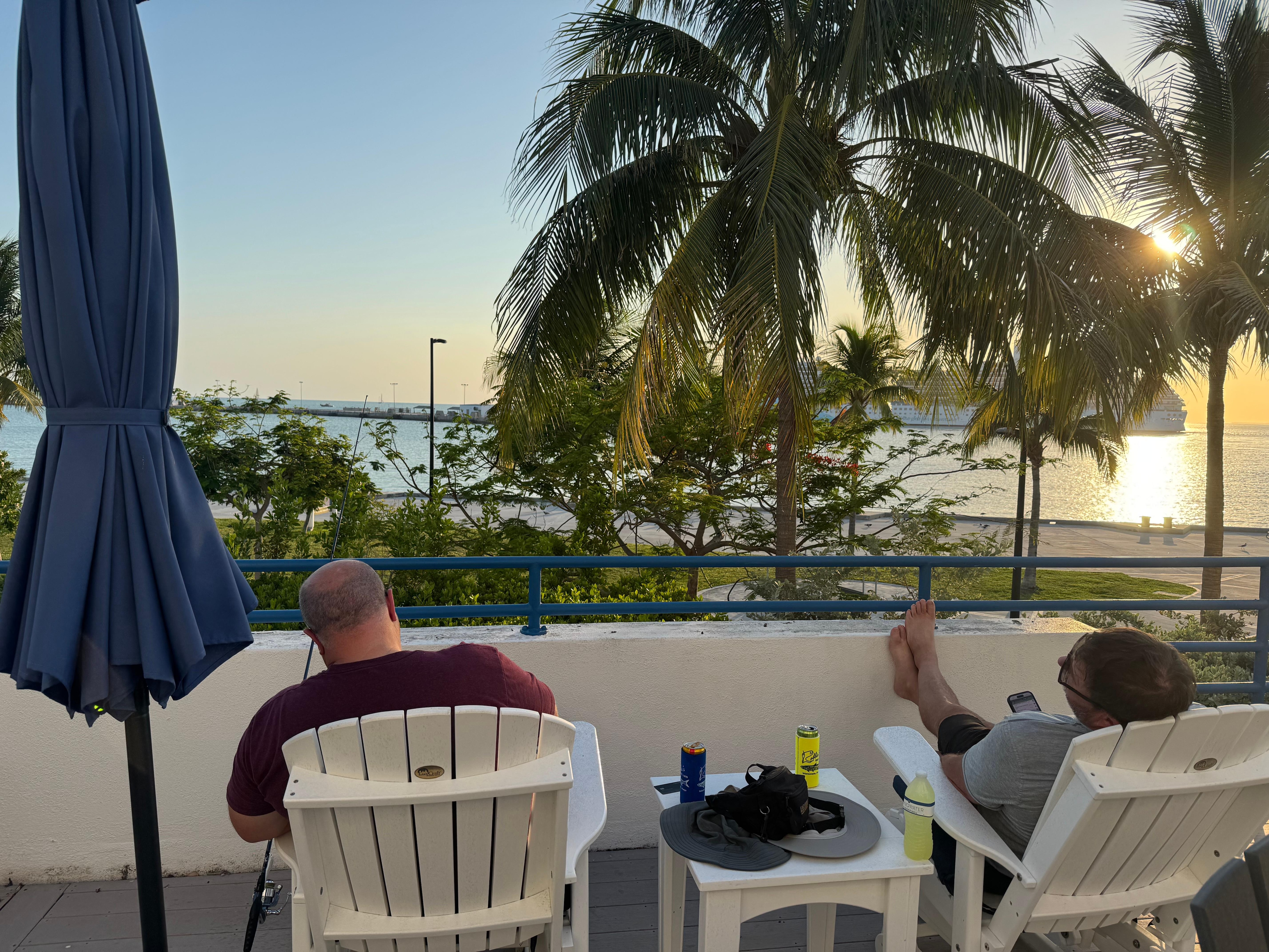 Tons of time spent hanging out on the huge balcony. 