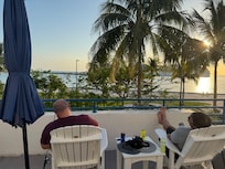 Tons of time spent hanging out on the huge balcony.