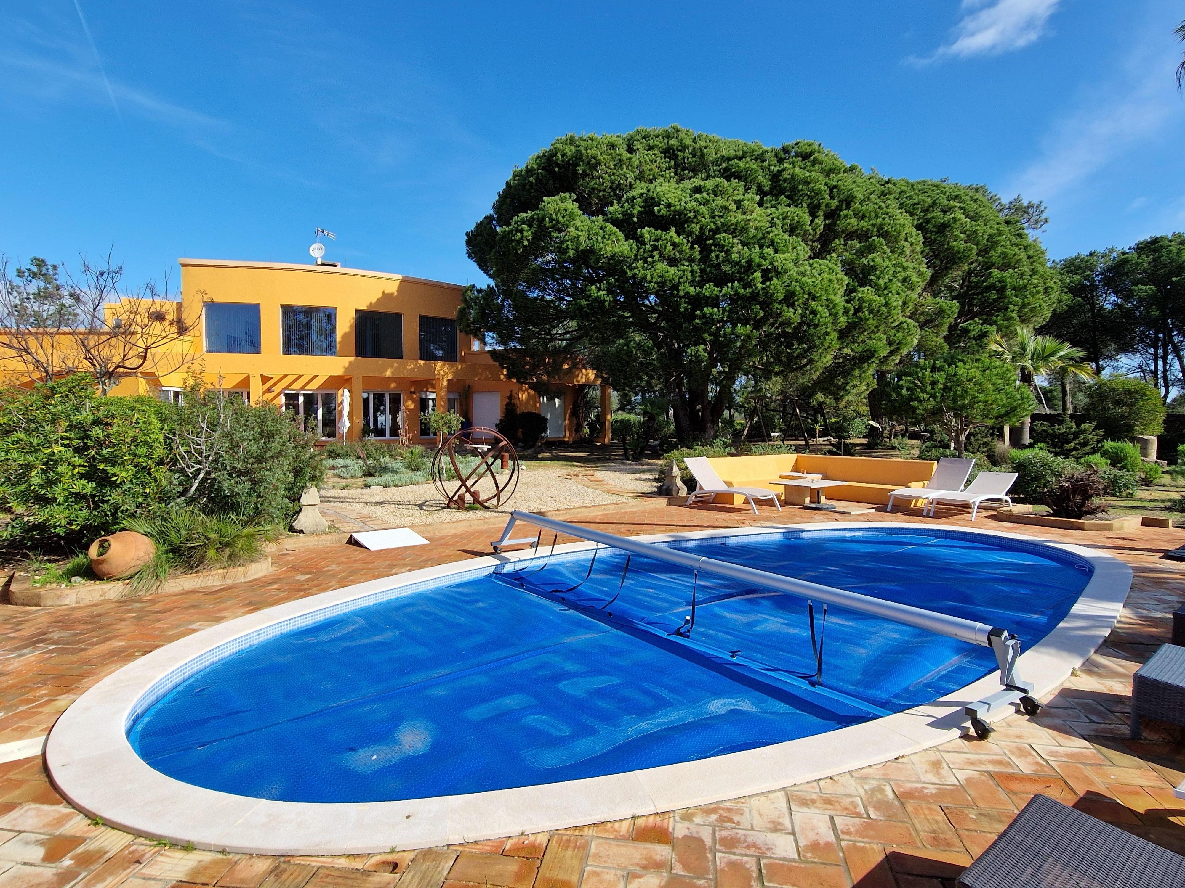 Le jardin avec piscine.