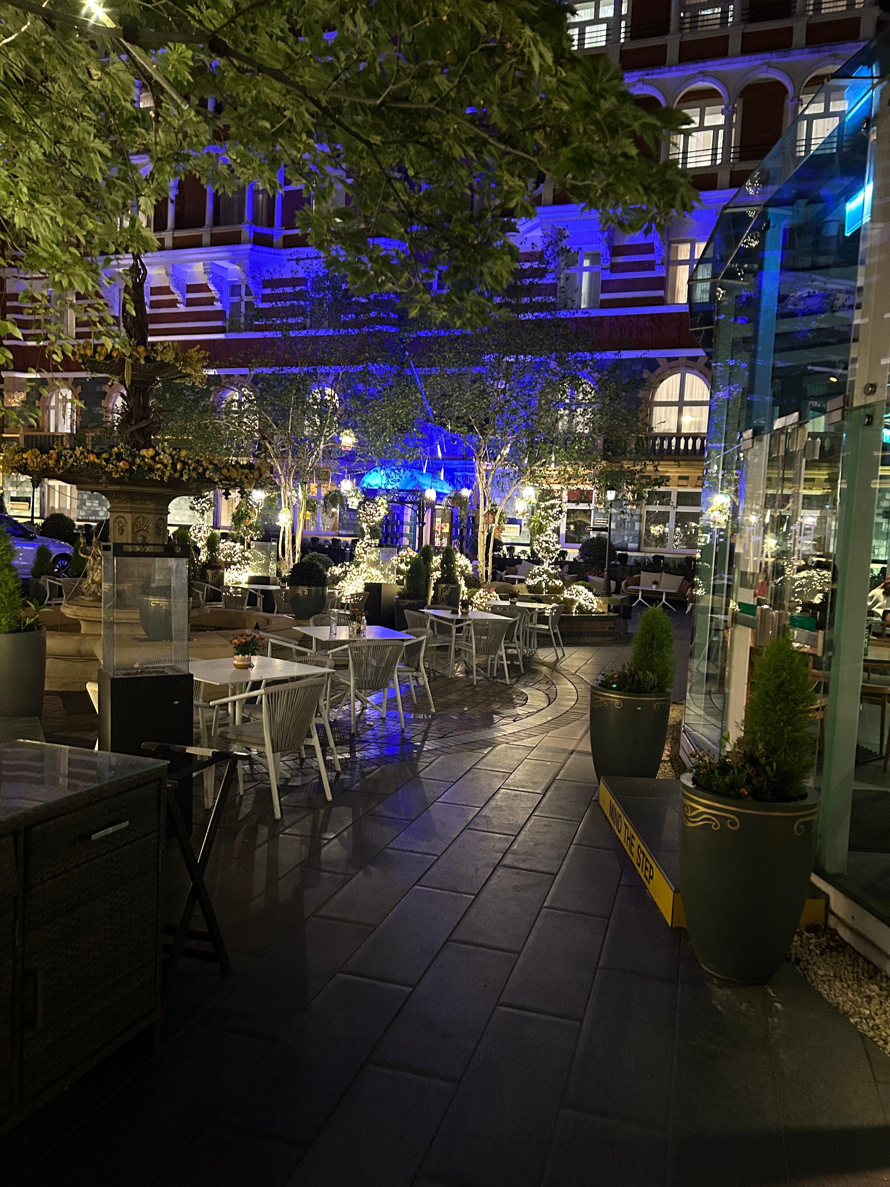 Courtyard in evening 