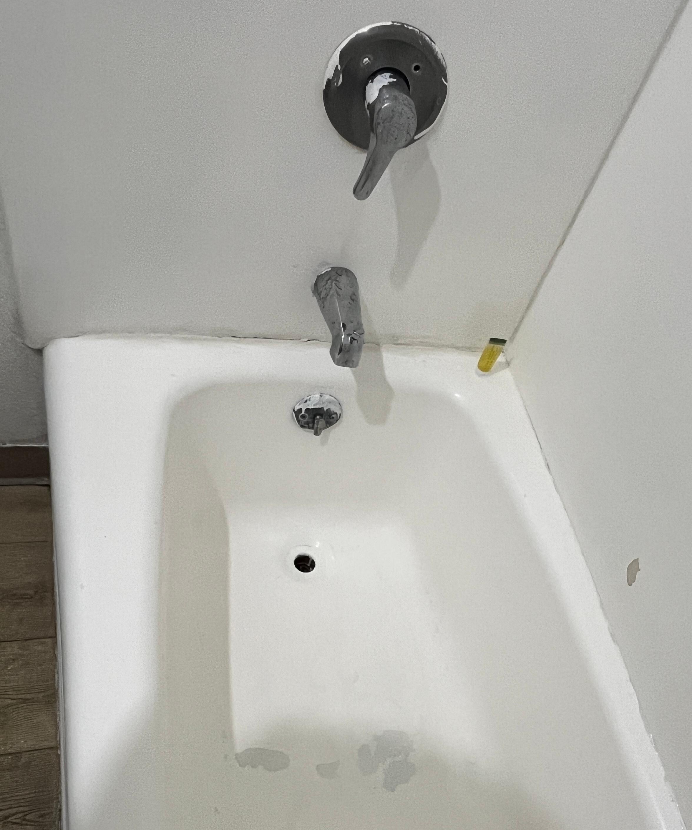 Painted tub and fixtures 