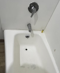 Painted tub and fixtures