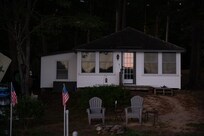 Cabin faces the morning sun