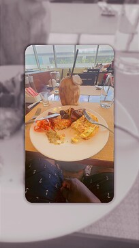 Breakfast with this refreshingly fresh coconut water.