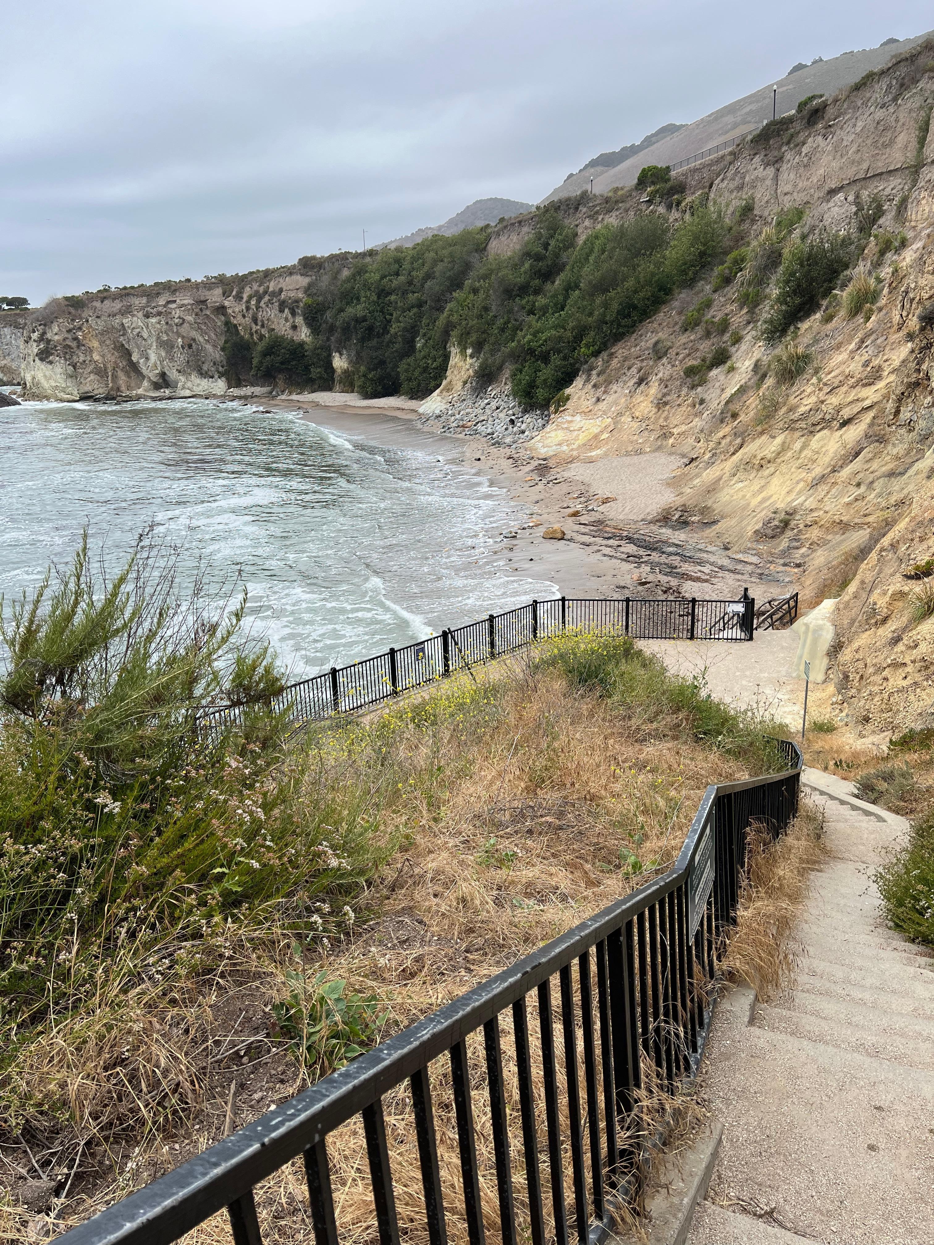 Beach cove from top of the stairs