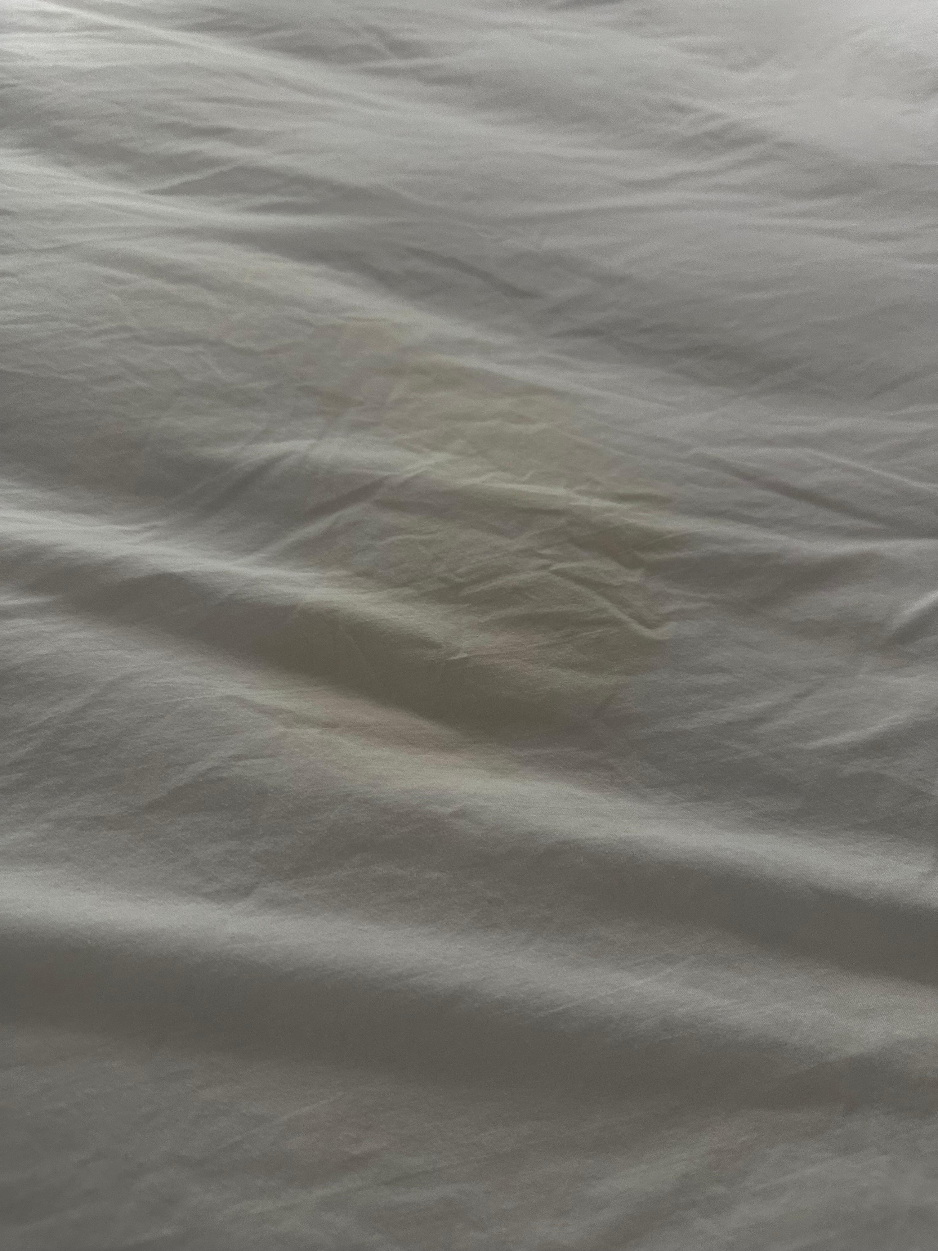 Pee mark on bed sheet